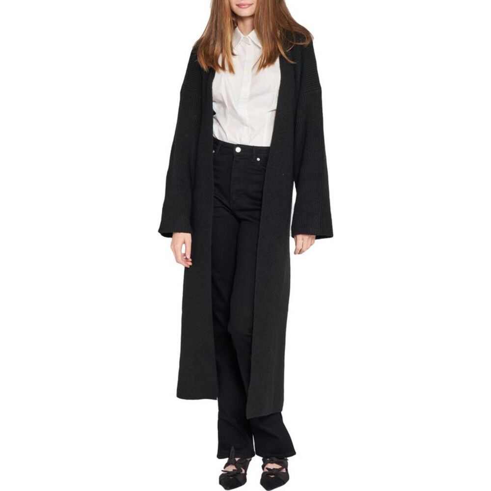 En Saison Women's Ribbed Knit Belted Duster Cardigan Sweater NWT